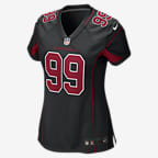Nike Arizona Cardinals No99 J.J. Watt Black Women's Stitched NFL Limited Rush Jersey