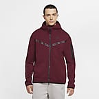 burgundy nike tech hoodie