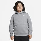 Nike Sportswear Club Fleece Big Kids\' (Boys\') Pullover Hoodie (Extended  Size).