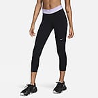 Nike Women`s Pro 365 Mid-Rise Cropped Mesh Panel Leggings, B