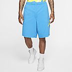 blue and yellow jordan shorts