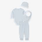 Nike 4-Piece Velour Embossed Swoosh Boxed Set Baby 4-Piece Bodysuit Set ...