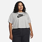 T-SHIRT CROPPED FEMME NIKE SPORTSWEAR ESSENTIAL - SOLDES - BADMINTON