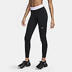 Nike Pro Dri-fit Womens Mid-rise Gray Geometric Athletic Skinny Leggings  Small