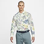 Long-Sleeve Floral Golf Top. Nike 