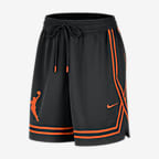 Women's WNBA Nike Orange Logowoman Team 13 Crossover Performance Shorts