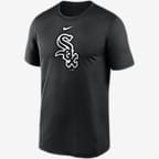 Nike Chicago White Sox Youth 3peat Team Logo Short Sleeved Legend Tee Medium = 10-12