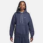 Nike Solo Swoosh Fleece Hoodie en color Cinzento
