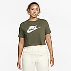 T-Shirt. Sportswear Logo Women\'s Essential Cropped Nike