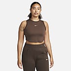 Nike Sportswear Chill Knit Women's Tight Cropped Mini-Rib Tank Top ...