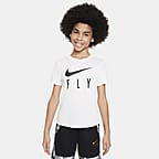 Fly Kids\' Nike (Girls\') One Swoosh Big T-Shirt. Dri-FIT