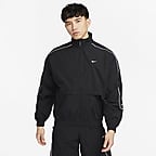 Nike Sportswear Solo Swoosh Woven Track Jacket 'Black/White