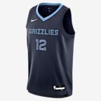 Ja Morant Memphis Grizzlies 2023/24 Icon Edition Big Kids' Nike NBA ...