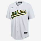 Men's Oakland Athletics Nike White Home Replica Custom Jersey