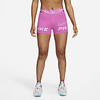Nike Women's Pro 3 Training Short (Watermelon/Watermelon/White, X-Small 3)  