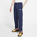 nike men's club fleece closed bottom pants