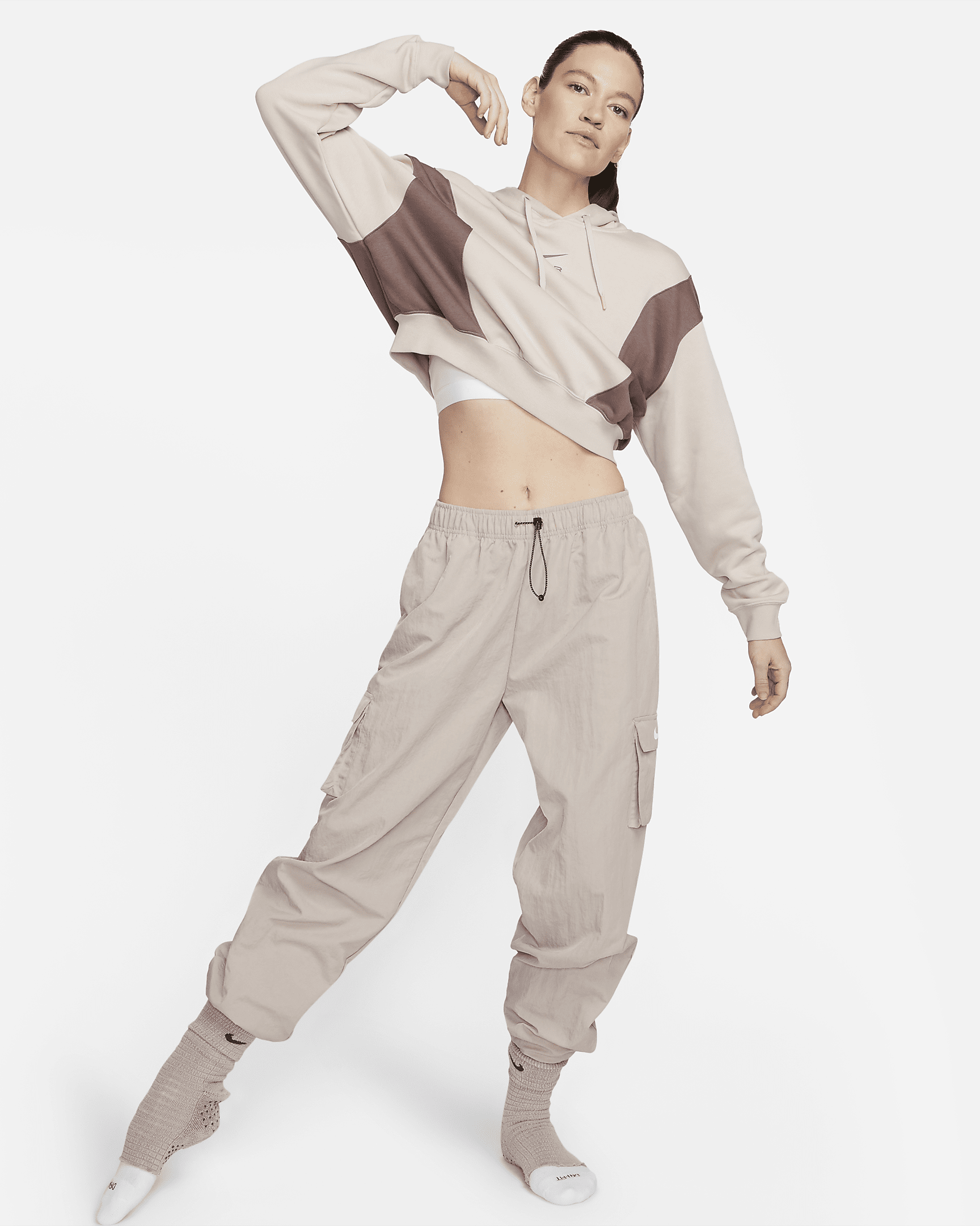 bluza damska nike w swoosh hoodie crop ft