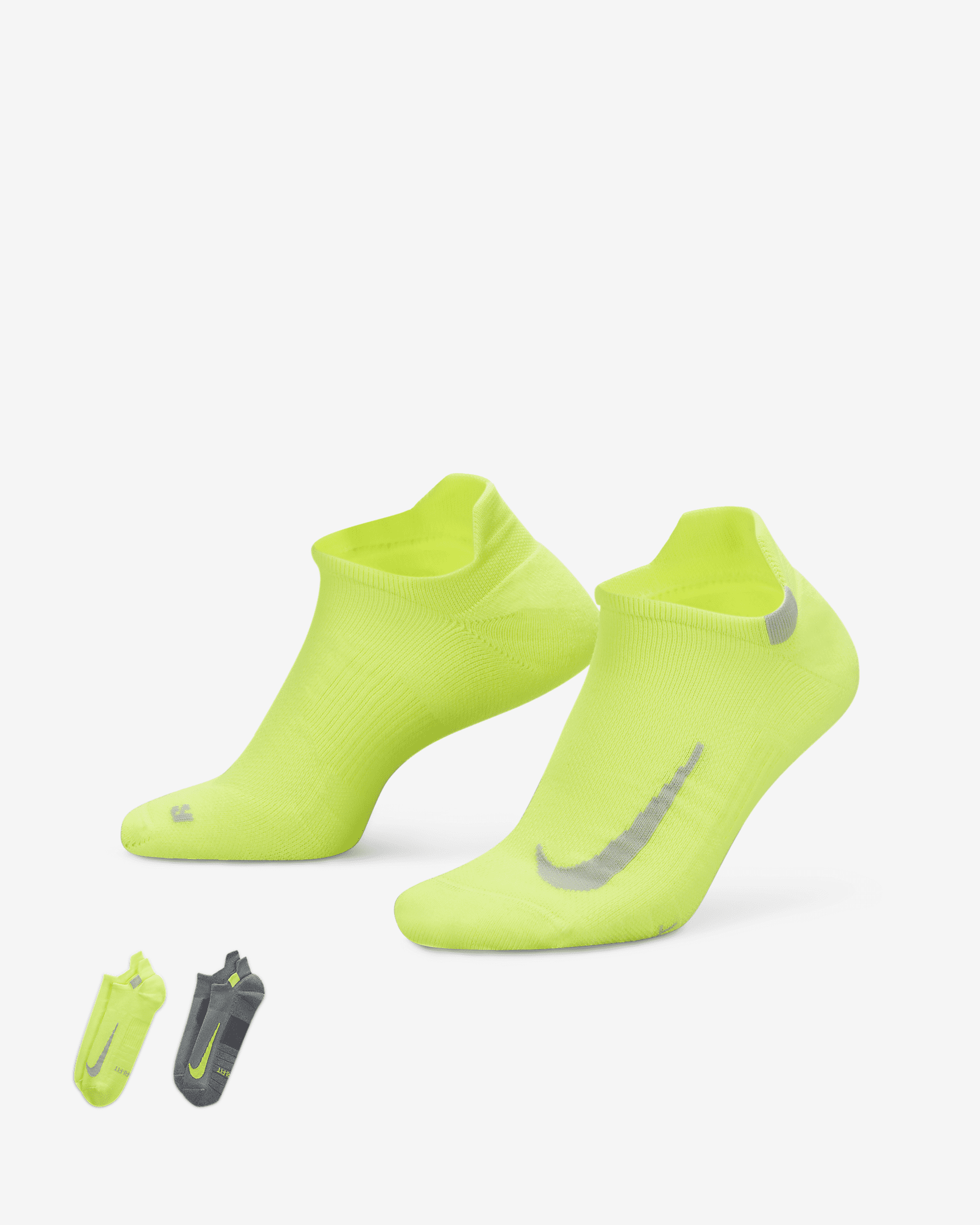 Nike Multiplier Running NoShow Socks (2 Pairs). Nike BE