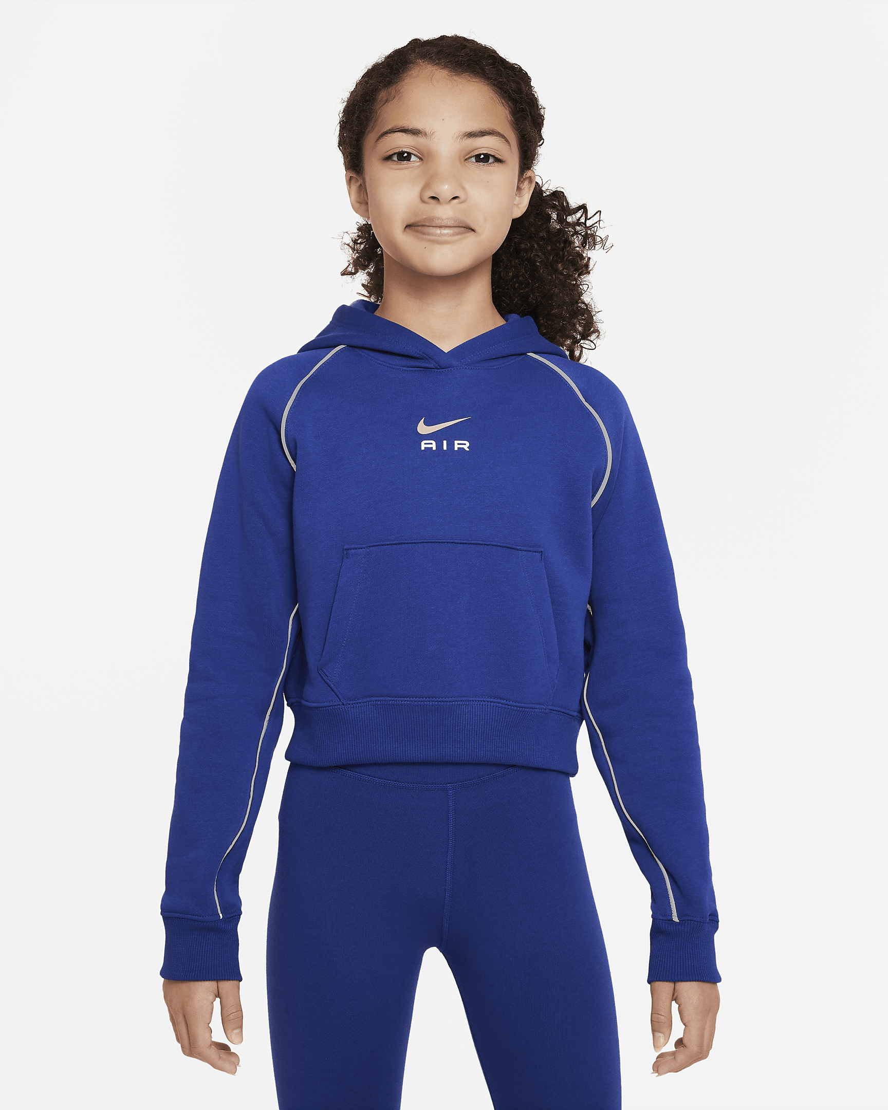 Nike Air Older Kids' (Girls') French Terry Crop Hoodie. Nike AE