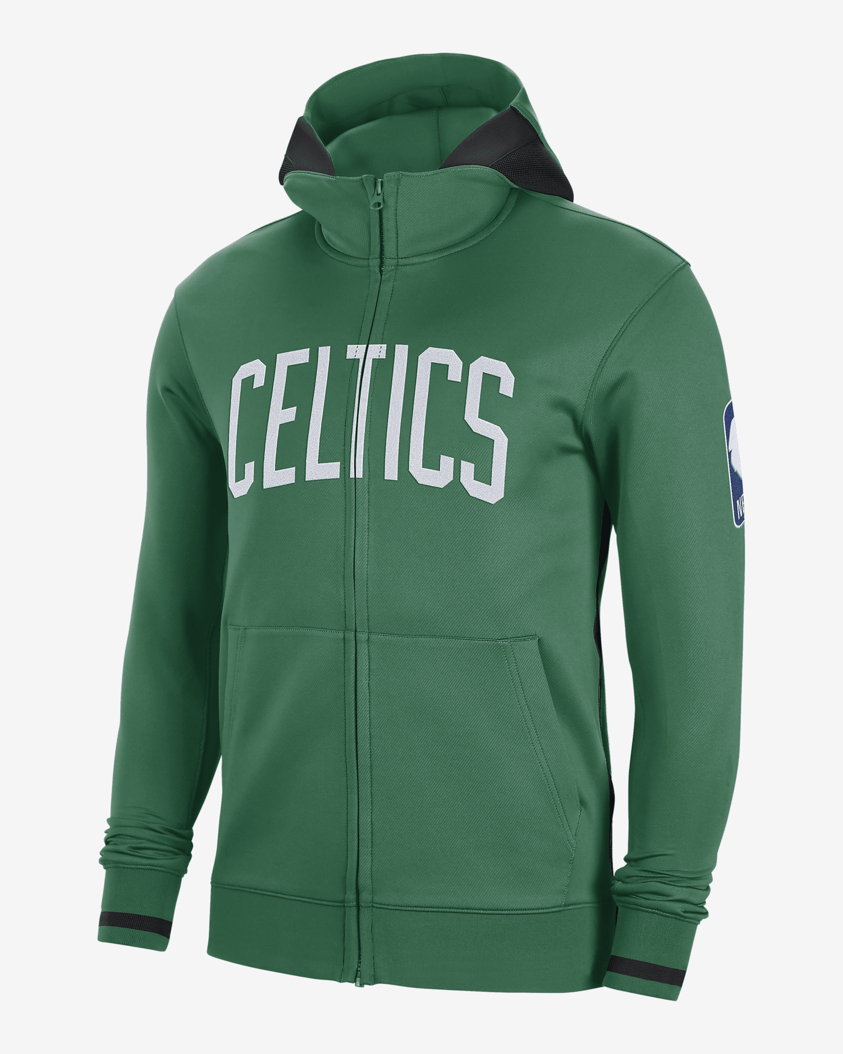 Boston Celtics Showtime Men's Nike Dri-FIT NBA Full-Zip Hoodie. Nike SK