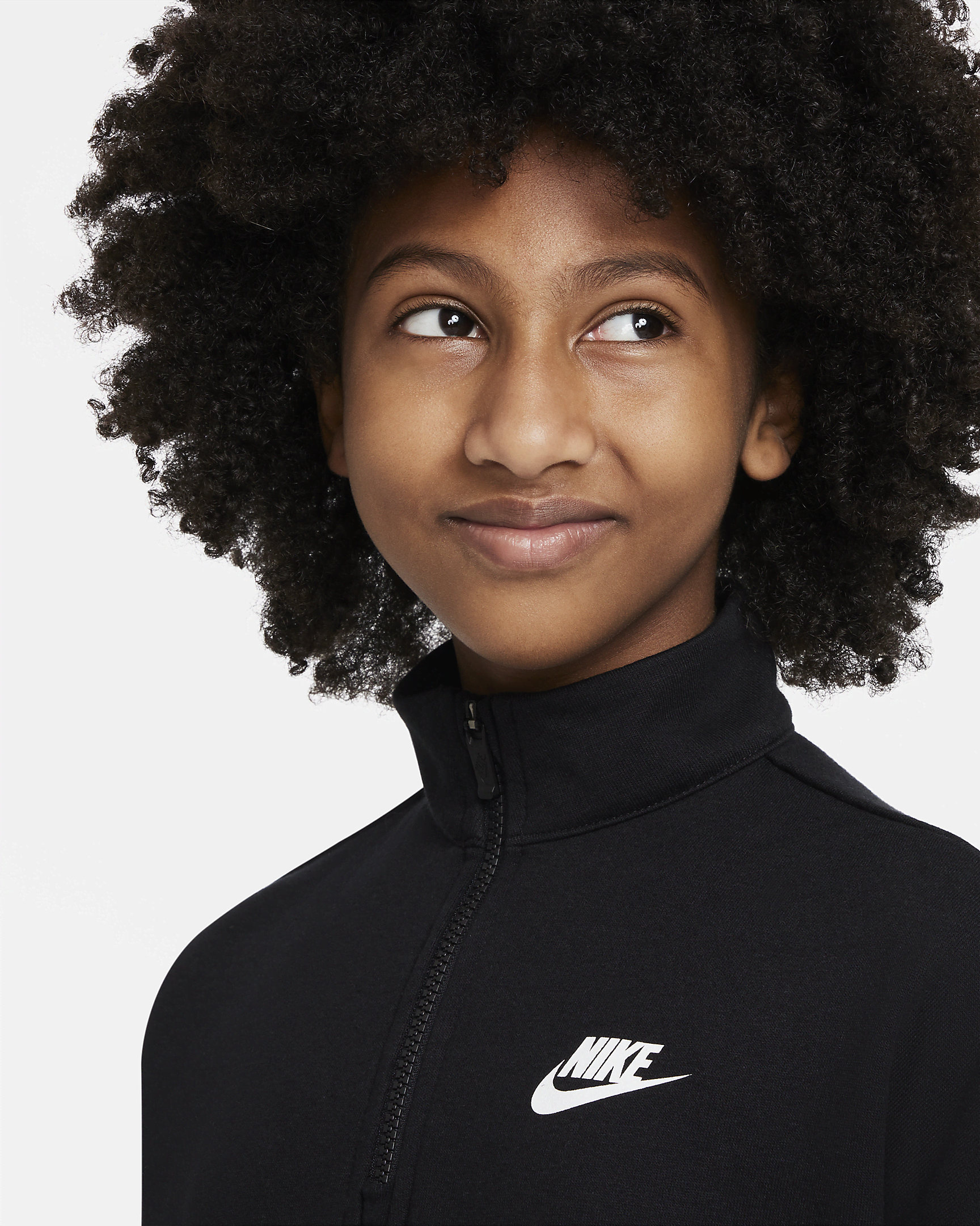 Nike Sportswear Club Fleece Older Kids' (Girls') 1/2-Zip Top. Nike AE
