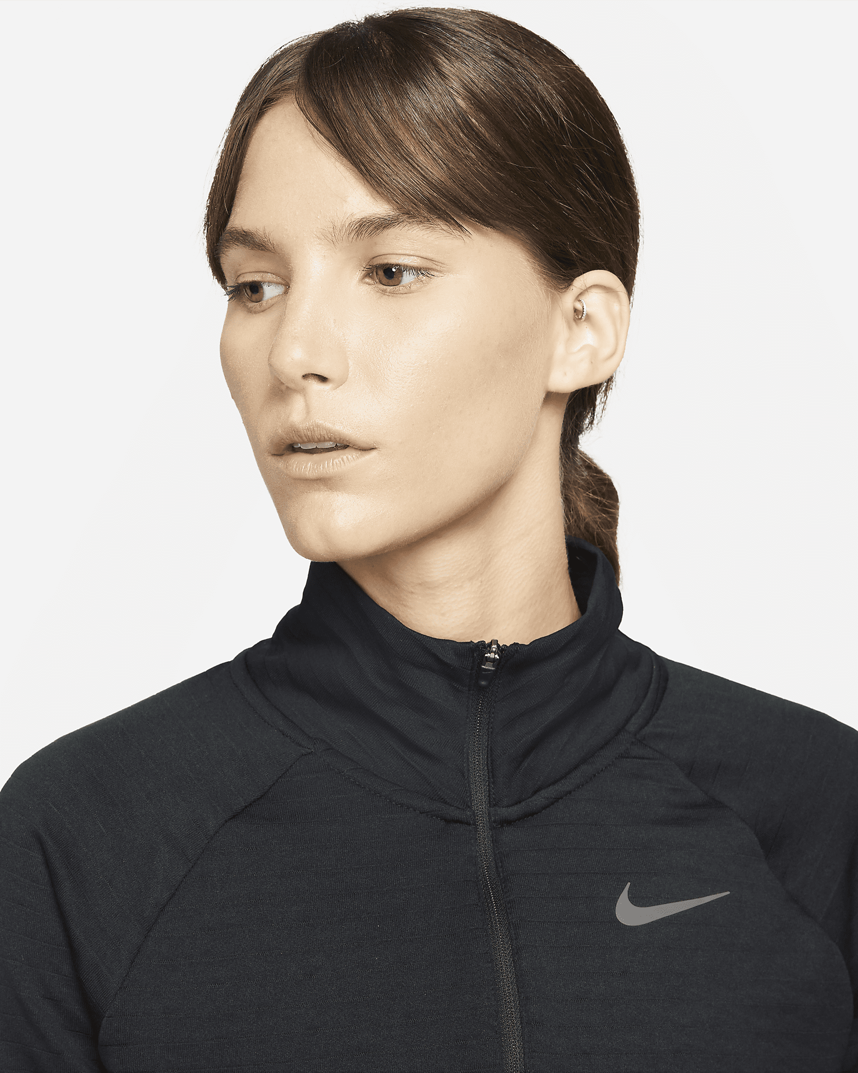 nike zip running top womens