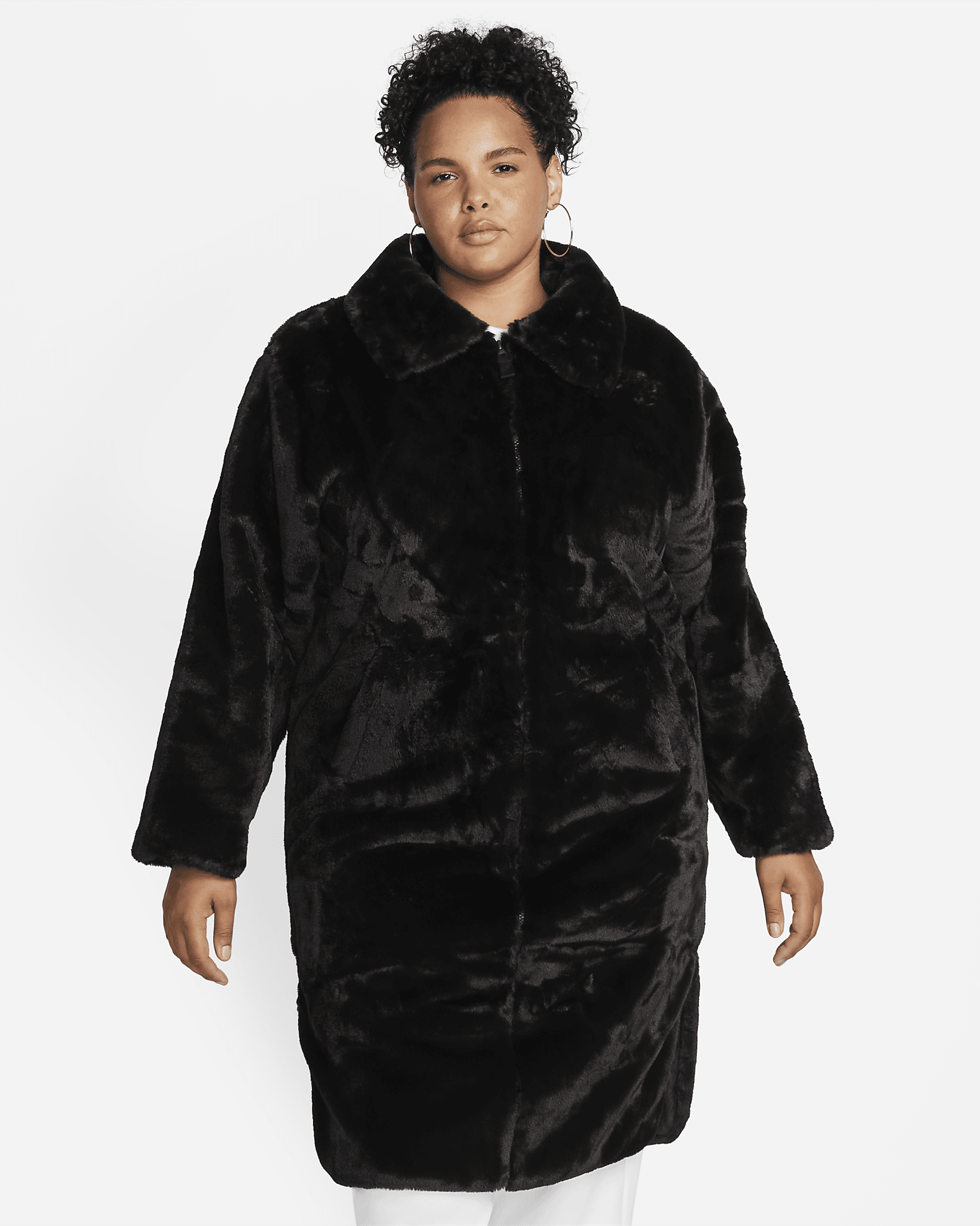 Nike Sportswear Plush Women's Faux Fur Long Jacket (Plus Size). Nike SA