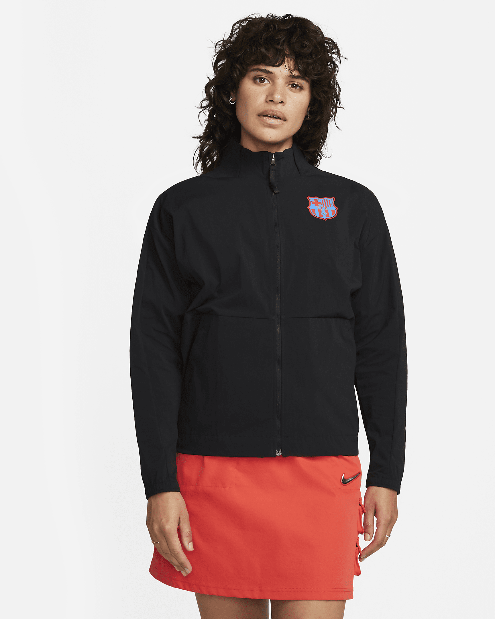 F.C. Barcelona Women's Nike Dri-FIT Woven Football Jacket. Nike AE