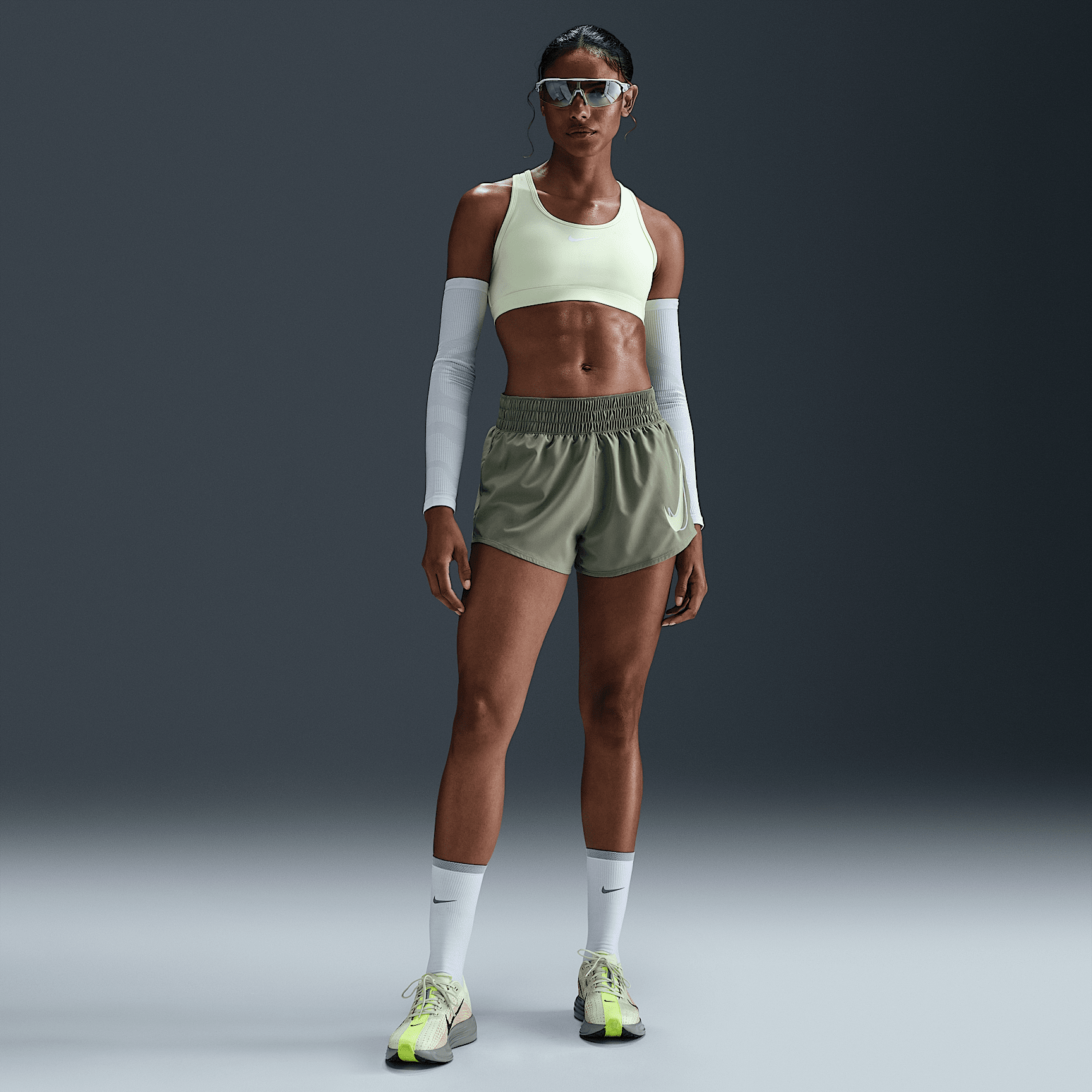 Nike One Women's Dri-FIT Mid-Rise Brief-Lined Running Shorts