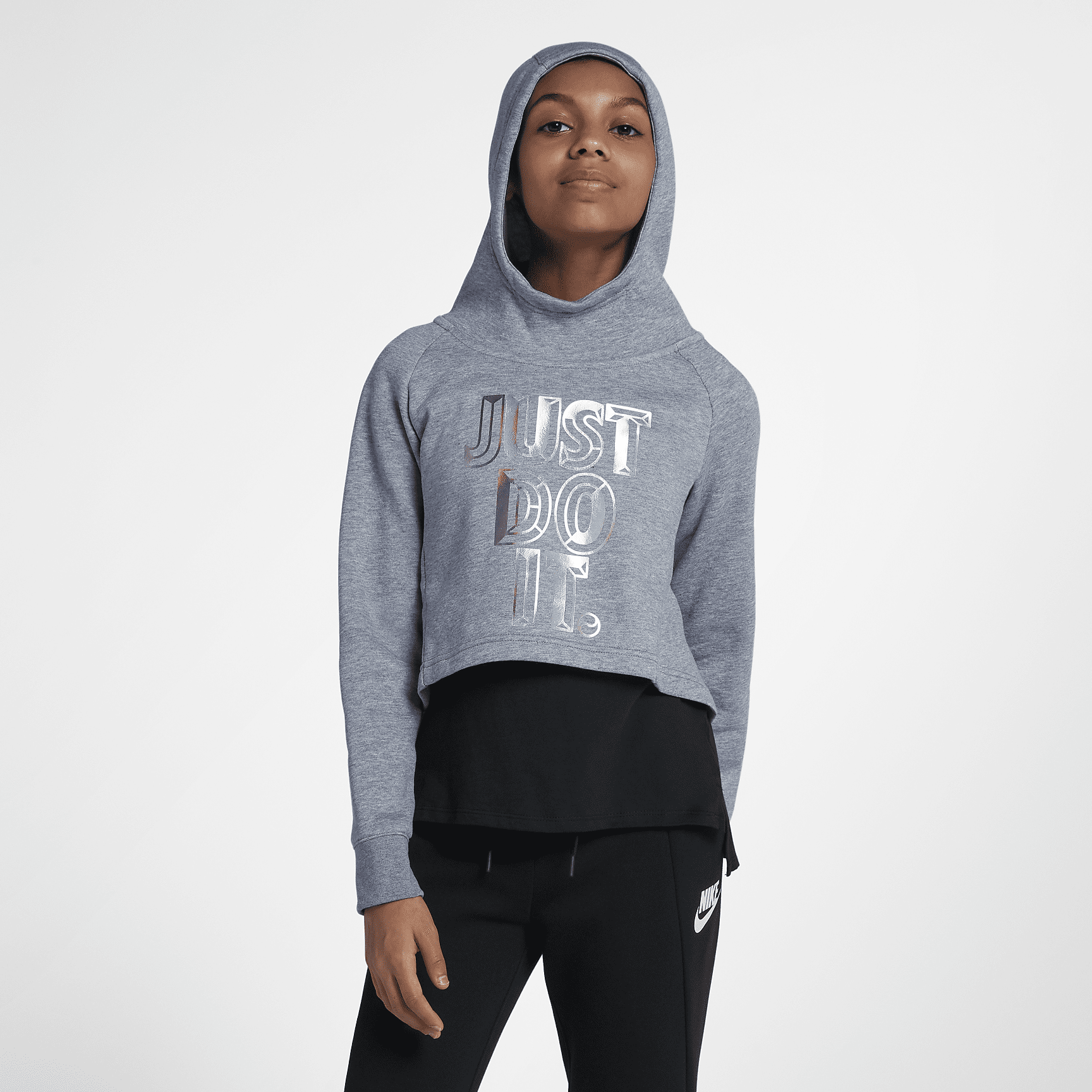 Nike Sportswear Older Kids' (Girls') JDI Cropped Hoodie. Nike AE