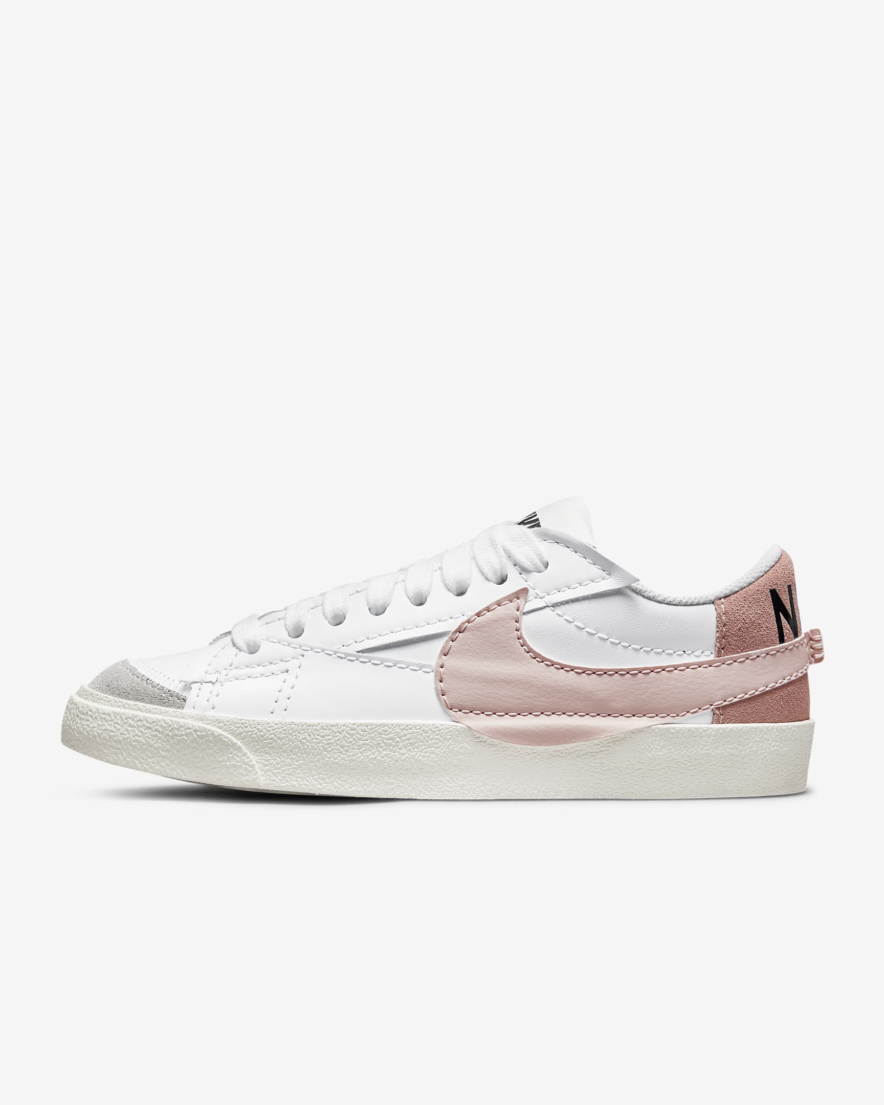 Nike Blazer Low \'77 Jumbo Women\'s Shoes White/Rose Whisper/White/Pink Oxford