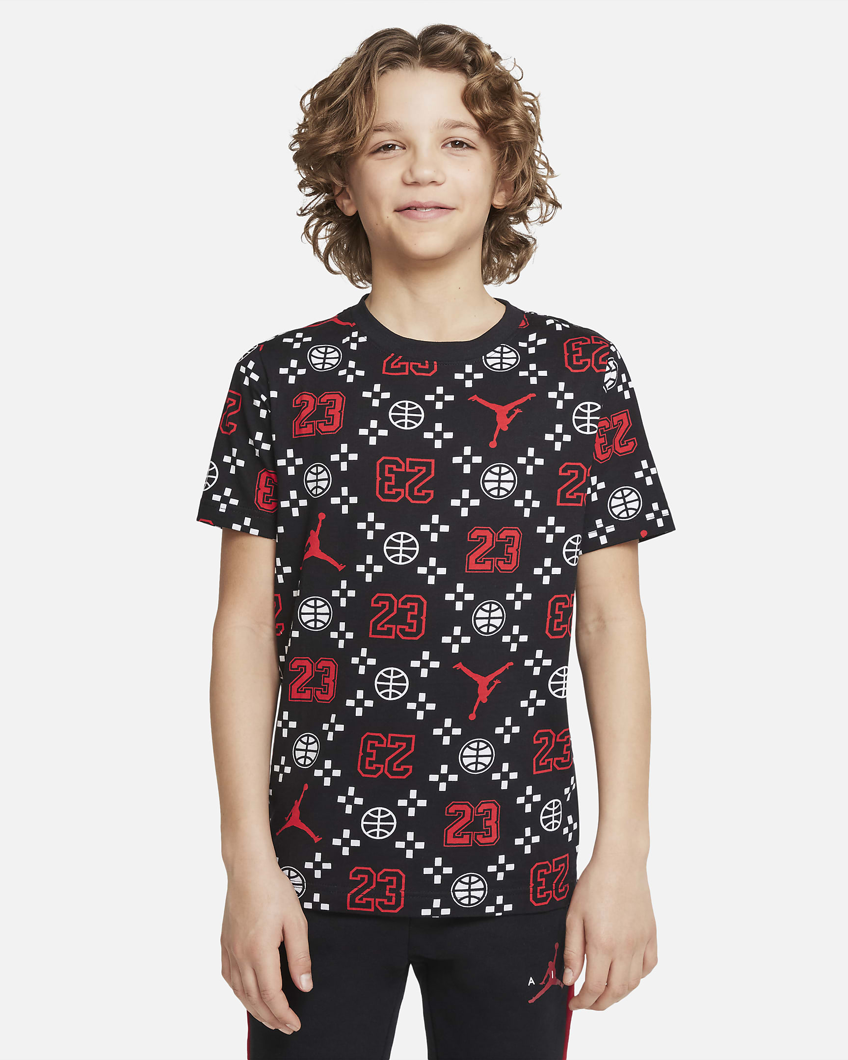 Jordan Big Kids\' (Boys\') Printed T-Shirt Black