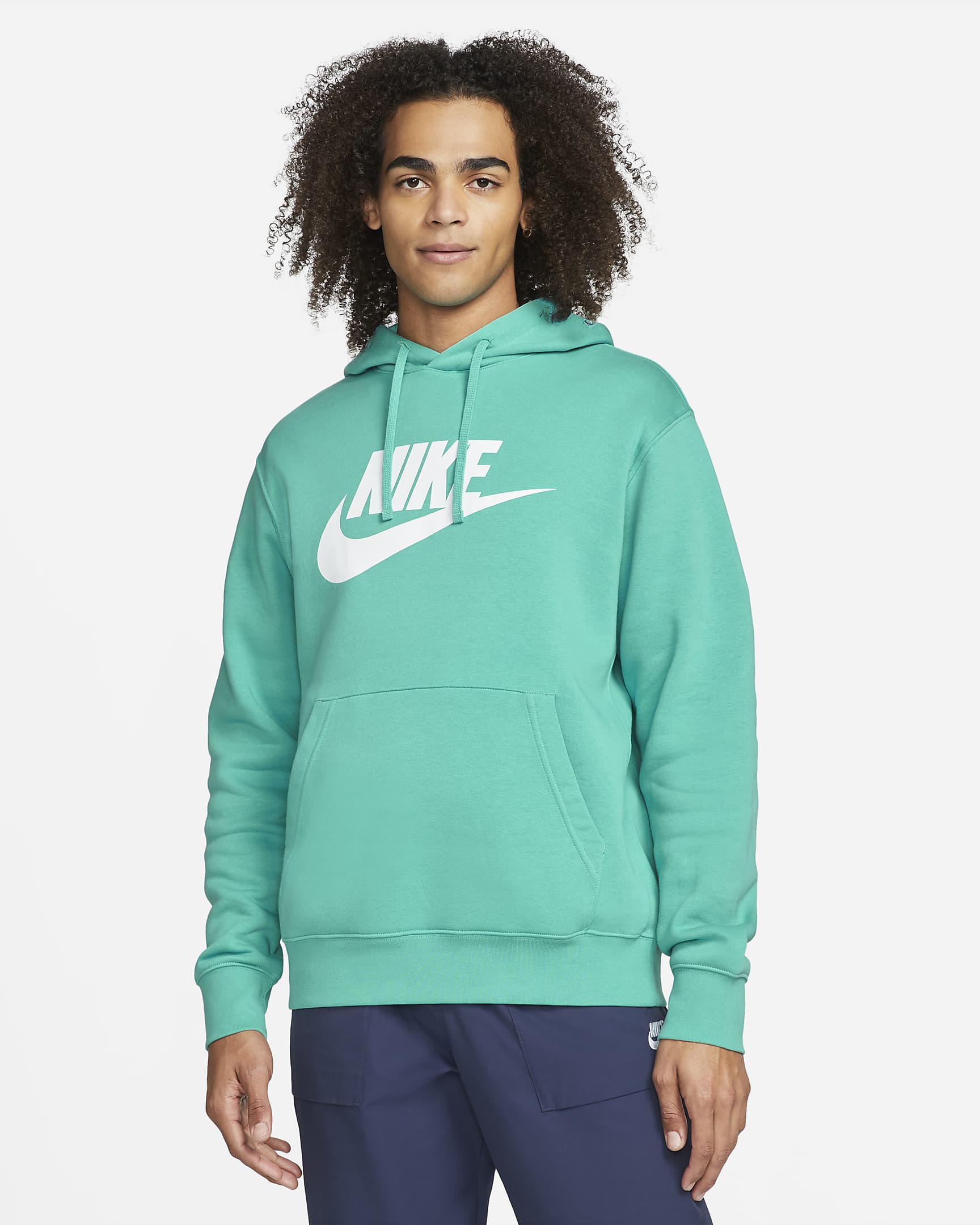 Nike Sportswear Club Fleece Men\'s Graphic Pullover Hoodie Washed Teal/Washed Teal