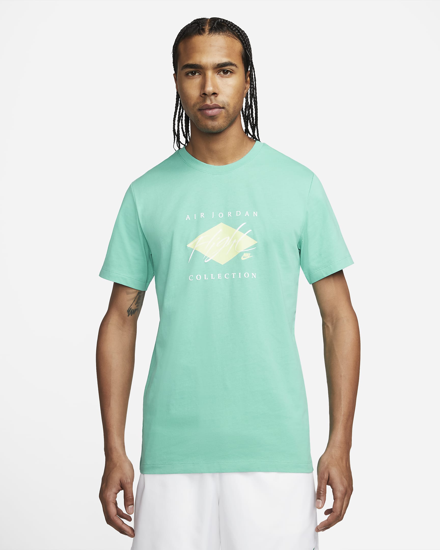 Jordan Flight Essentials Men\'s T-Shirt Washed Teal/White/Citron Tint