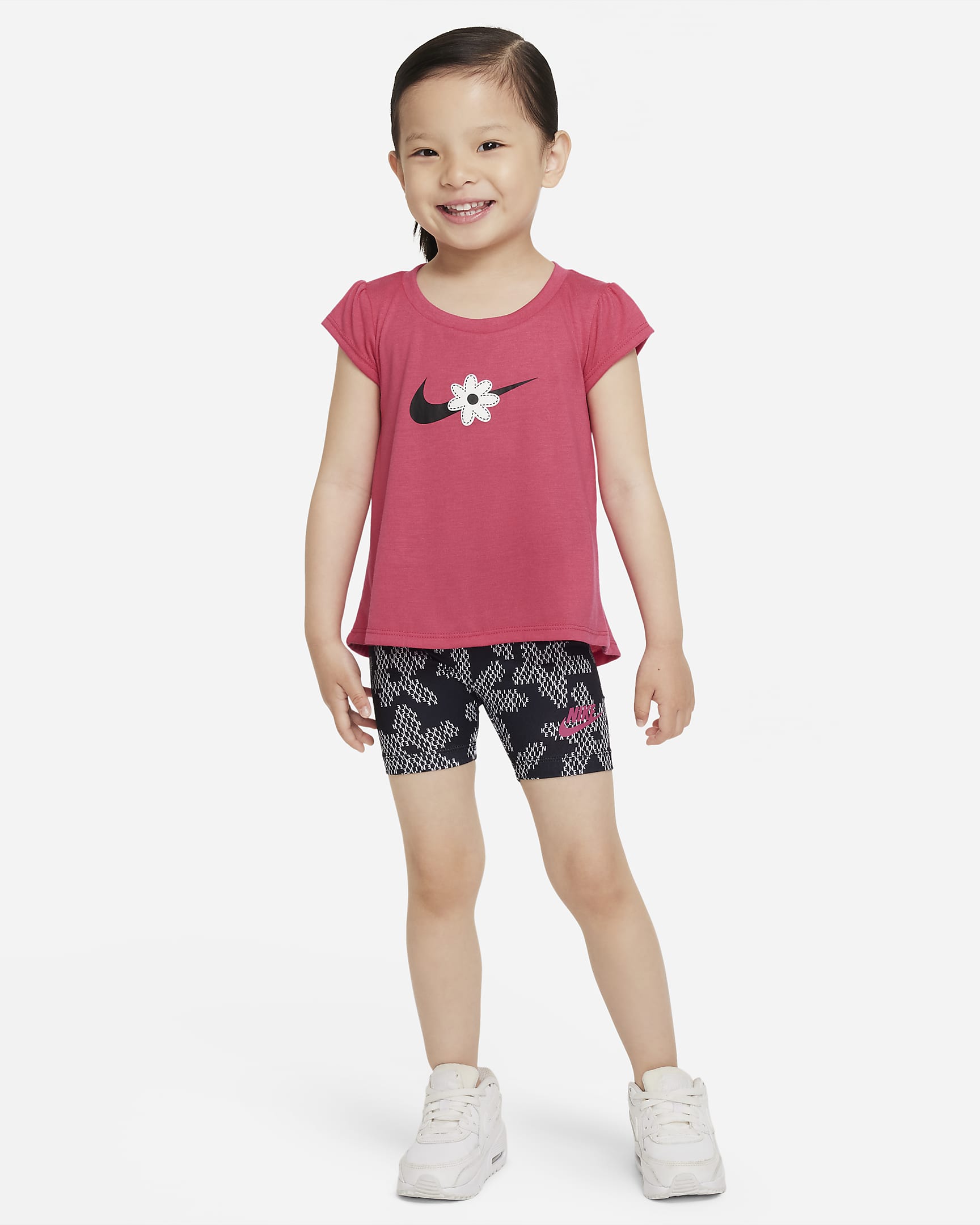 24M) T-Shirt and Bike Shorts Set Black 