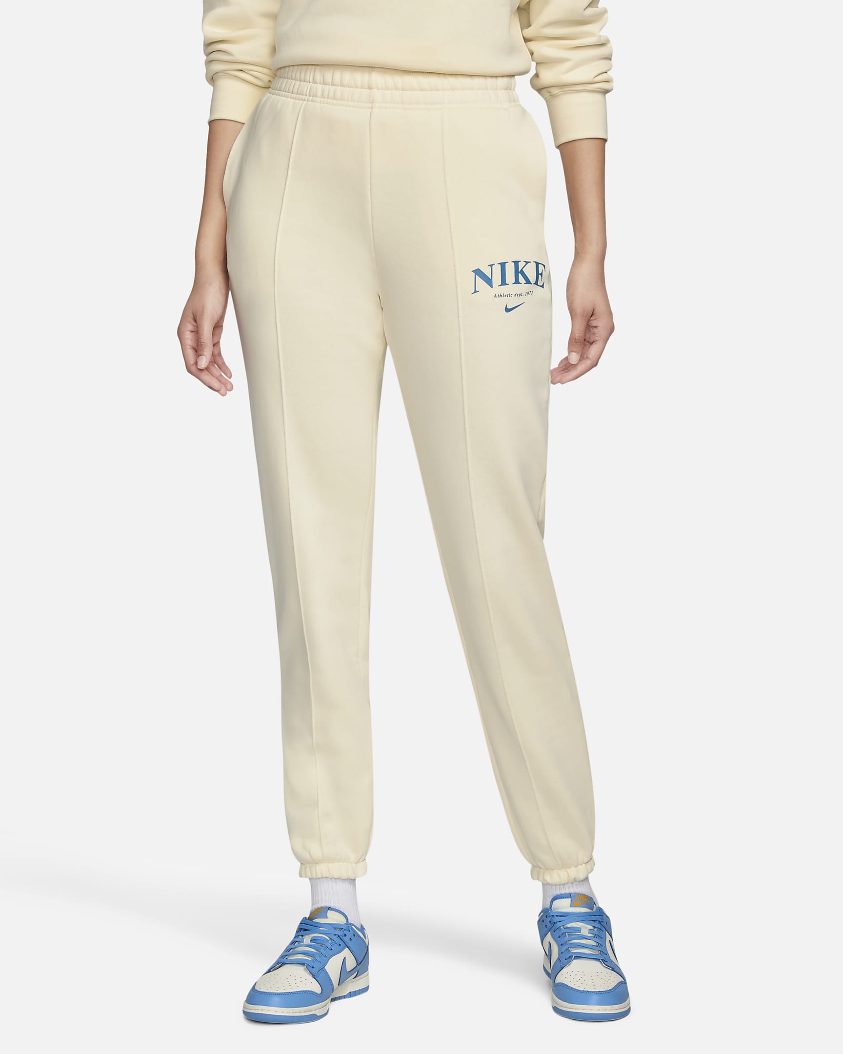 Nike Sportswear Collection Essentials Women\'s Fleece Pants Coconut Milk/Dutch Blue