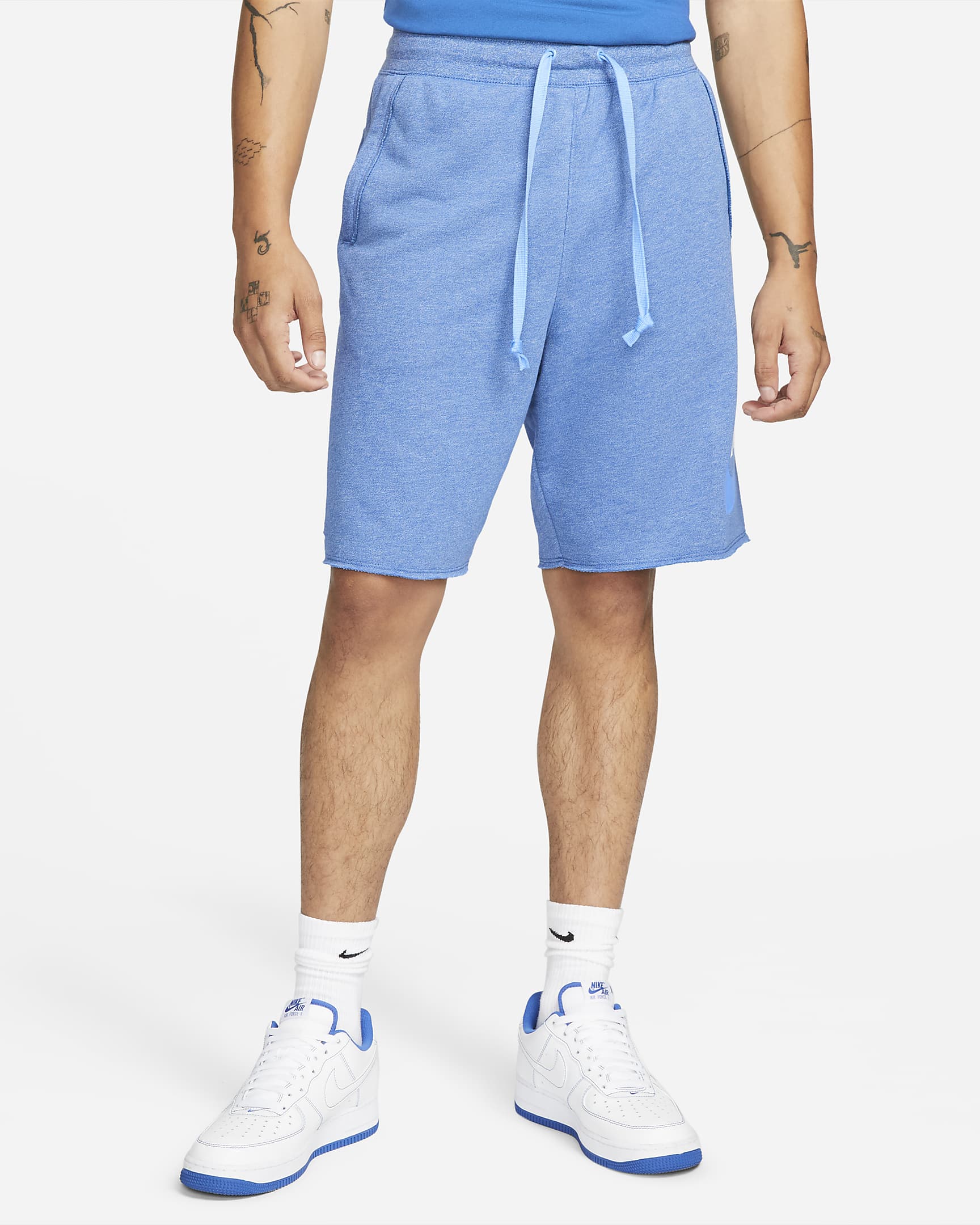 Nike Sportswear Sport Essentials Men\'s French Terry Alumni Shorts Dark Marina Blue/Heather