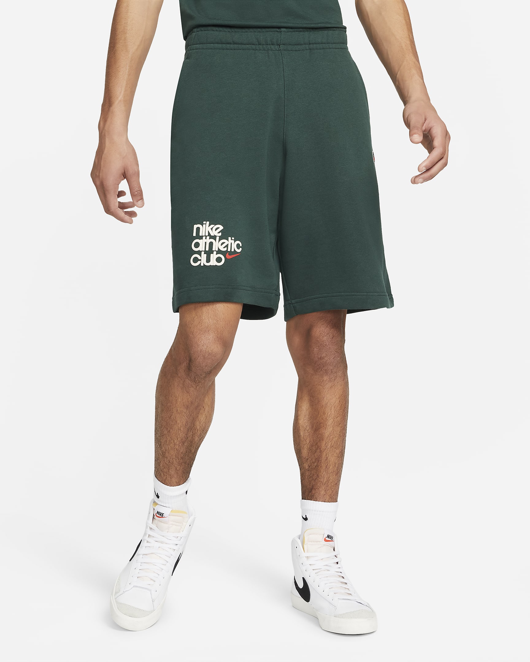 Nike Sportswear Club Men\'s French Terry Shorts Pro Green