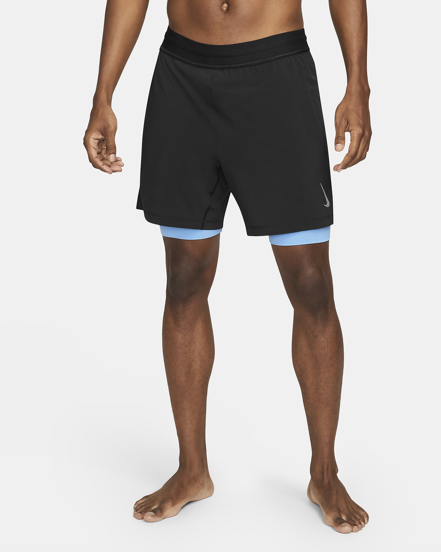 Nike Yoga Men\'s 2-in-1 Shorts Black/Coast