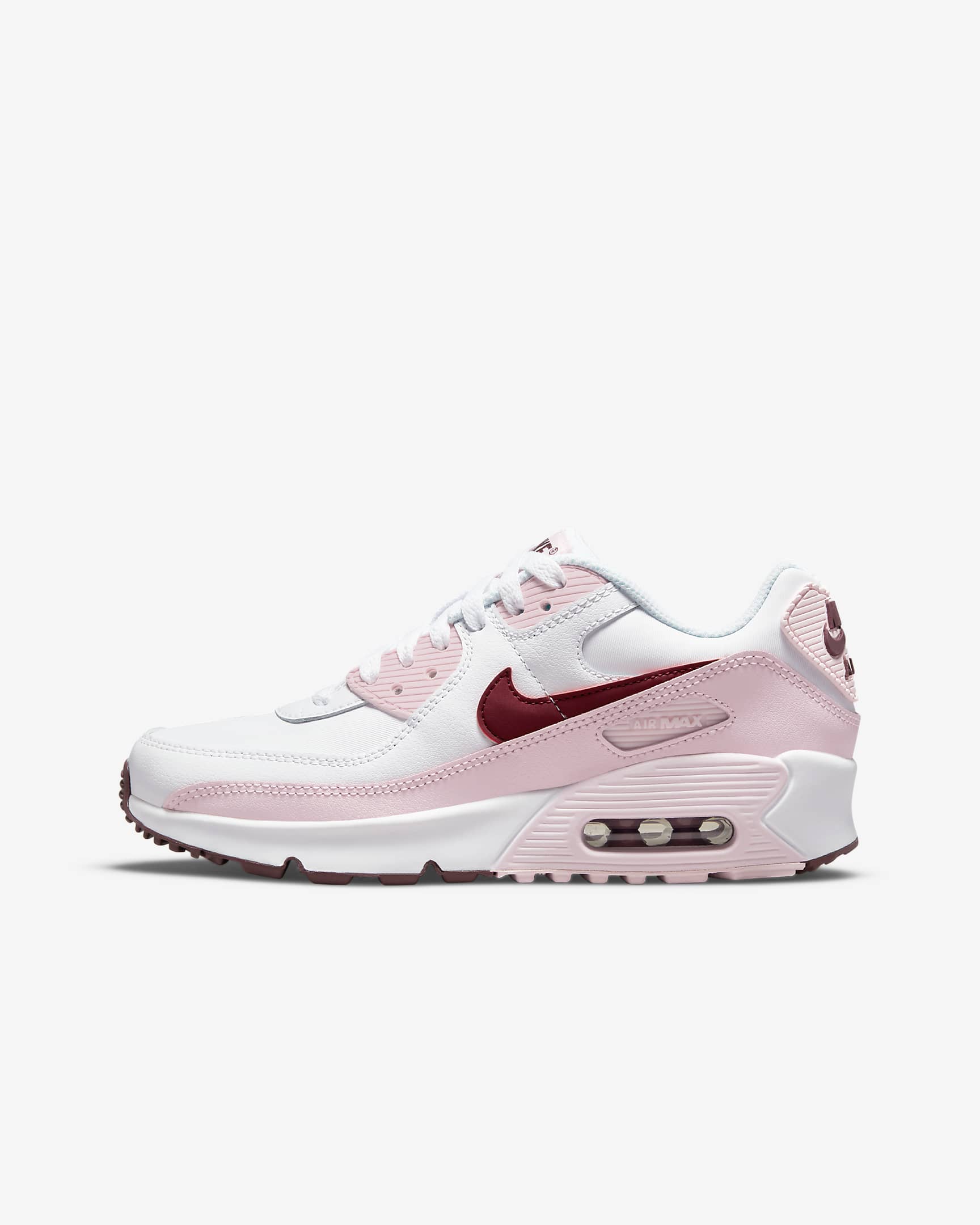 Купить Nike Air Max 90 LTR Большая детская обувь Белый/Розовый Пена/Темная  свекла по цене от 3108 грн в интернет-магазине Brandmall