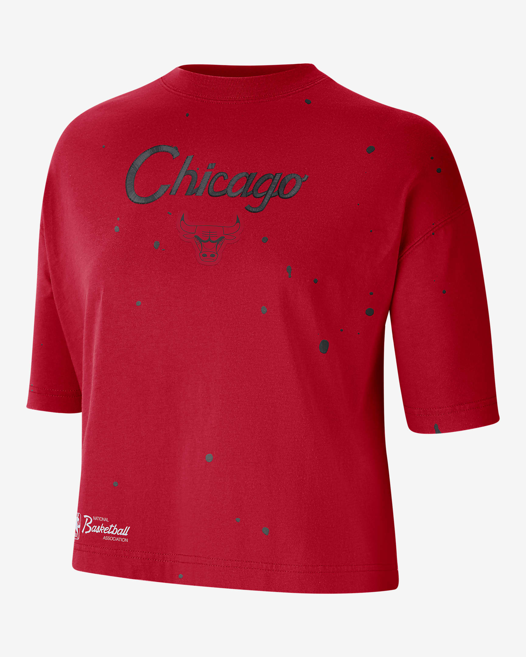 Chicago Bulls Courtside Splatter Women\'s Nike NBA T-Shirt University Red