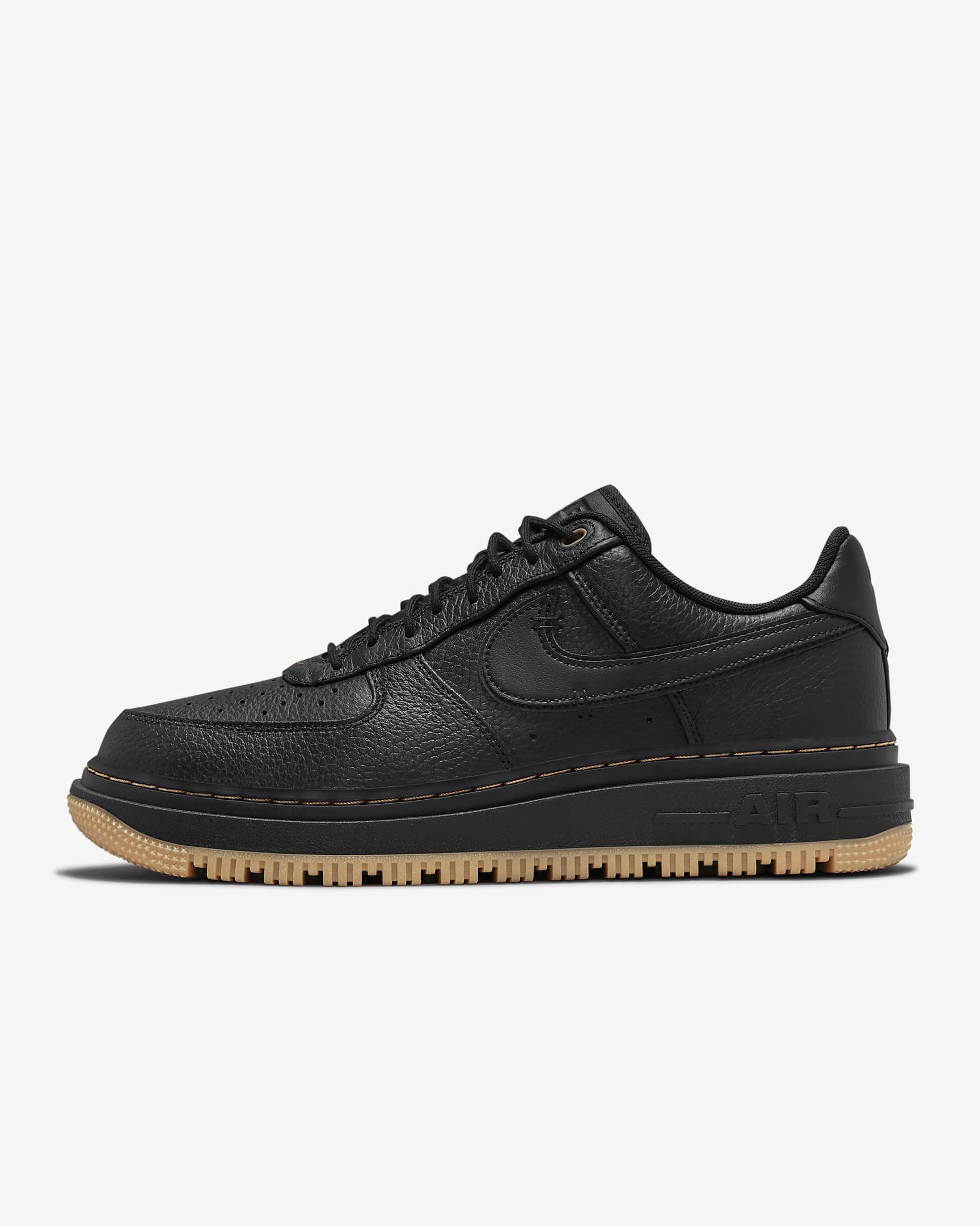 Nike Air Force 1 Luxe Men\'s Shoes Black/Bucktan/Gum Yellow/Black