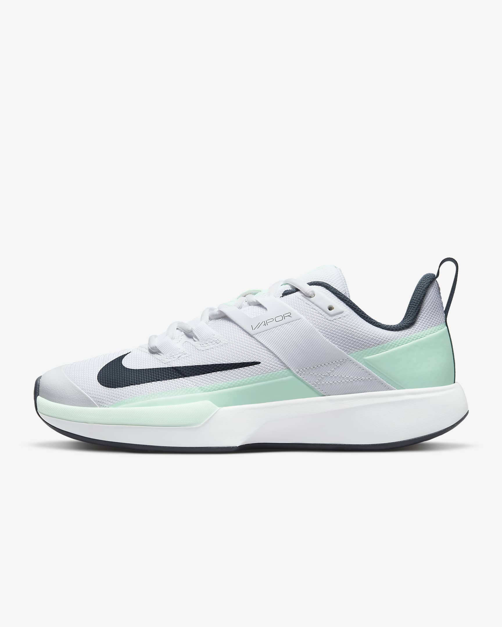 NikeCourt Vapor Lite Women\'s Hard Court Tennis Shoe White/Mint Foam/Obsidian