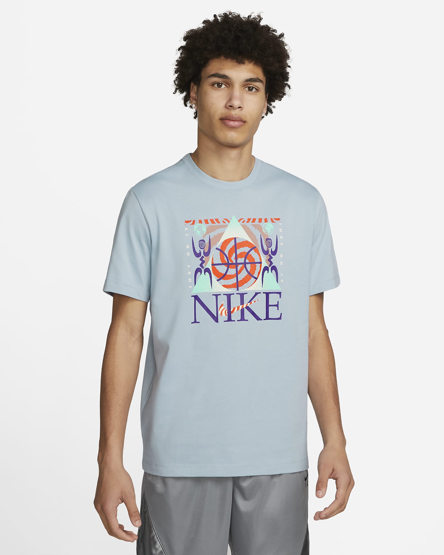Nike Men\'s Basketball T-Shirt Boarder Blue