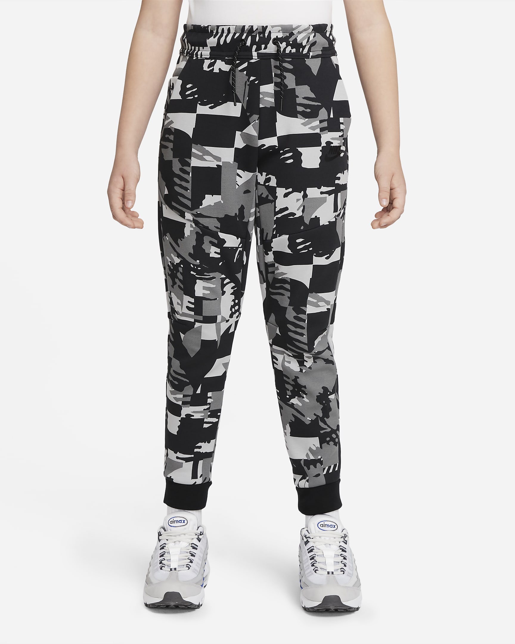Nike Sportswear Tech Fleece Big Kids\' (Boys\') Pants Light Smoke Grey/Black/Black