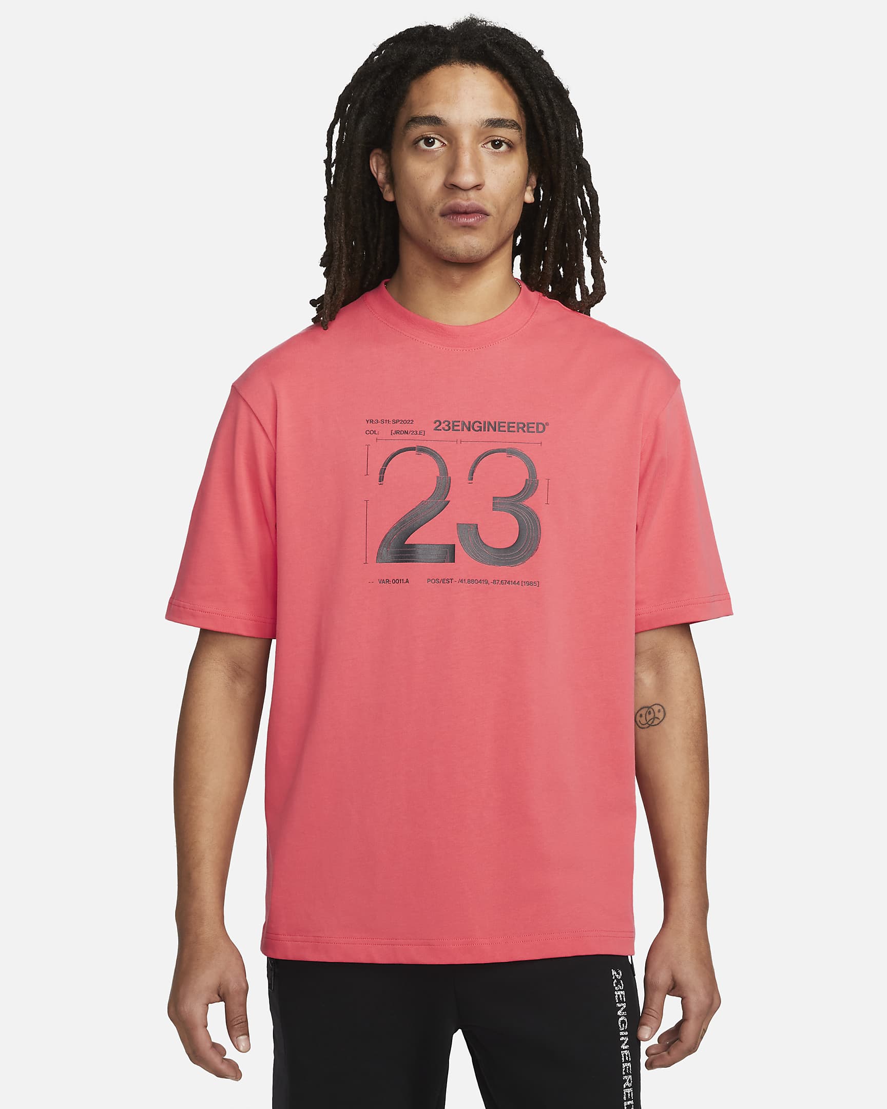Jordan 23 Engineered Men\'s T-Shirt Light Fusion Red