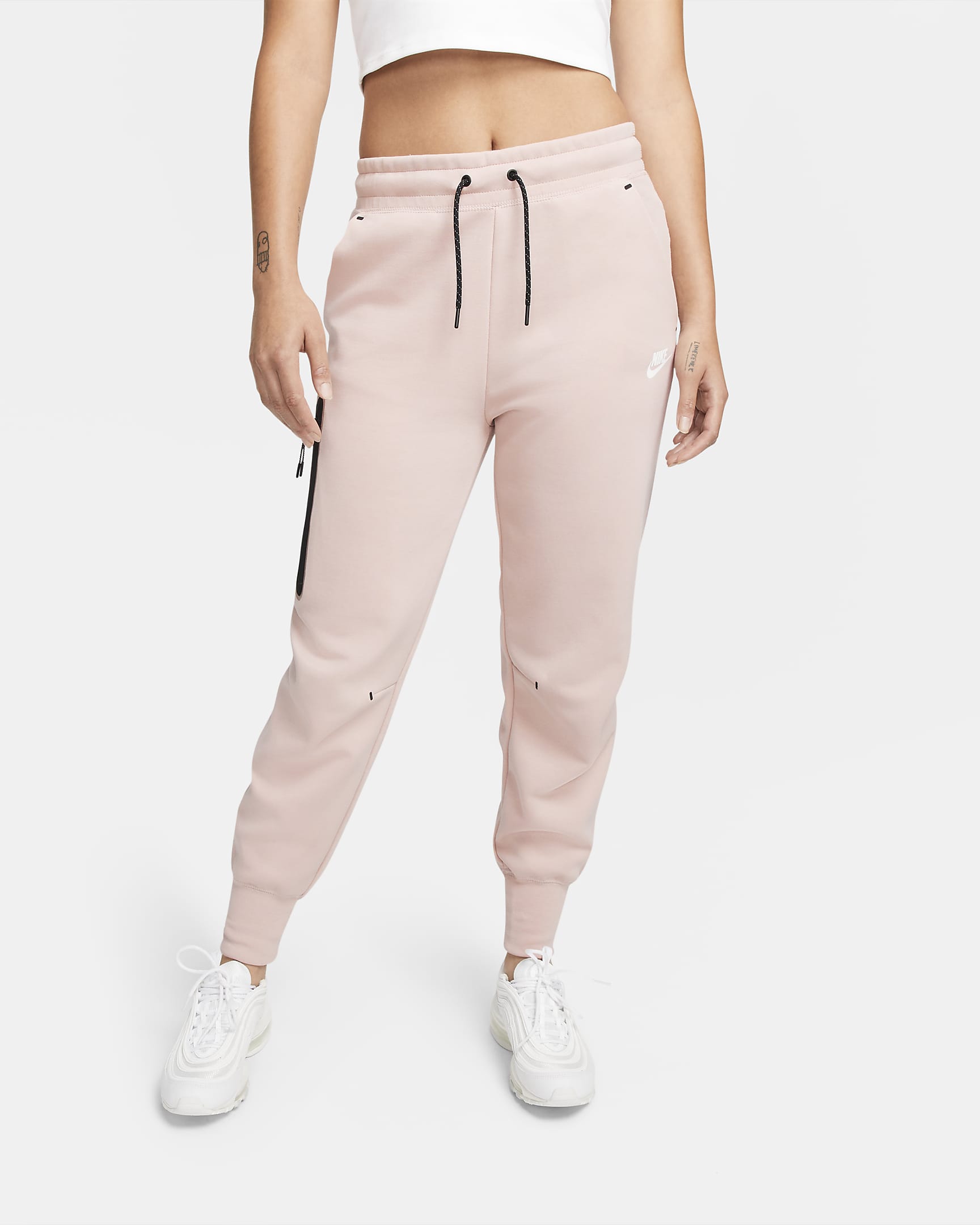 Nike Sportswear Tech Fleece Women\'s Pants Pink Oxford/White