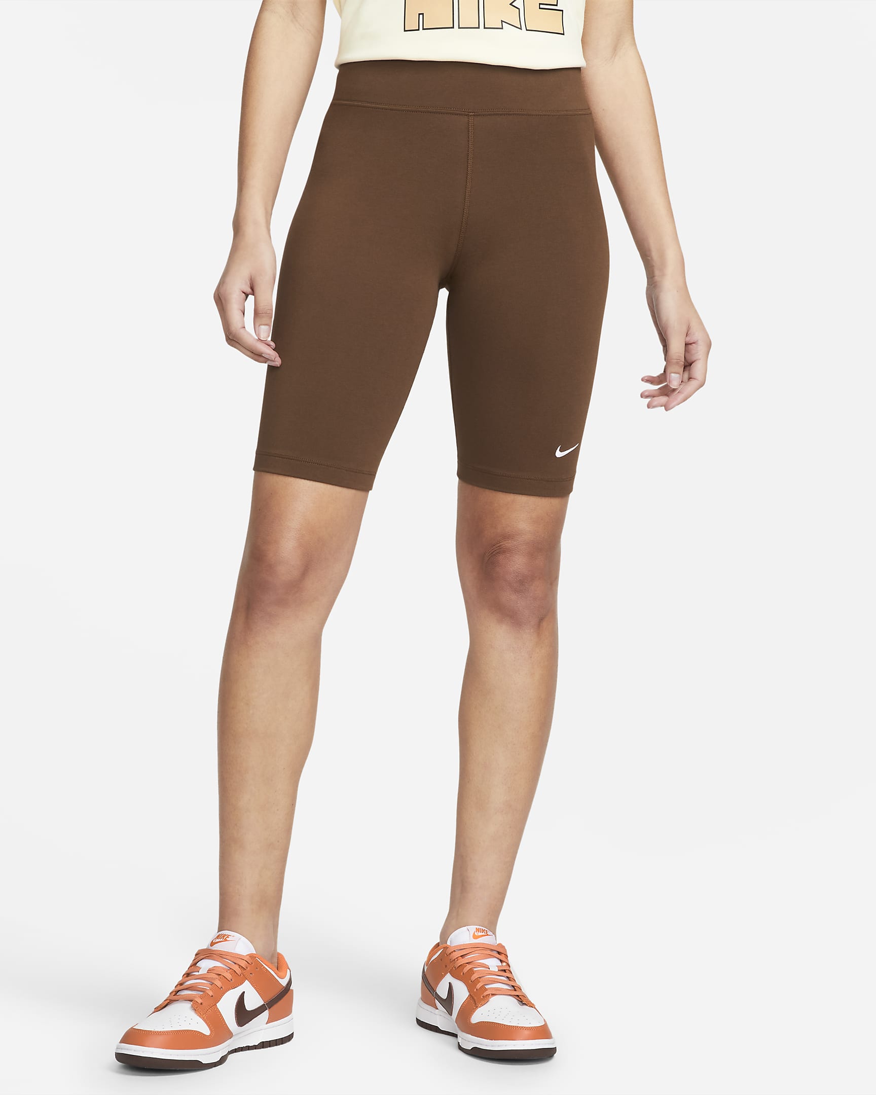 Nike Sportswear Essential Women\'s Bike Shorts Cocao Wow/White
