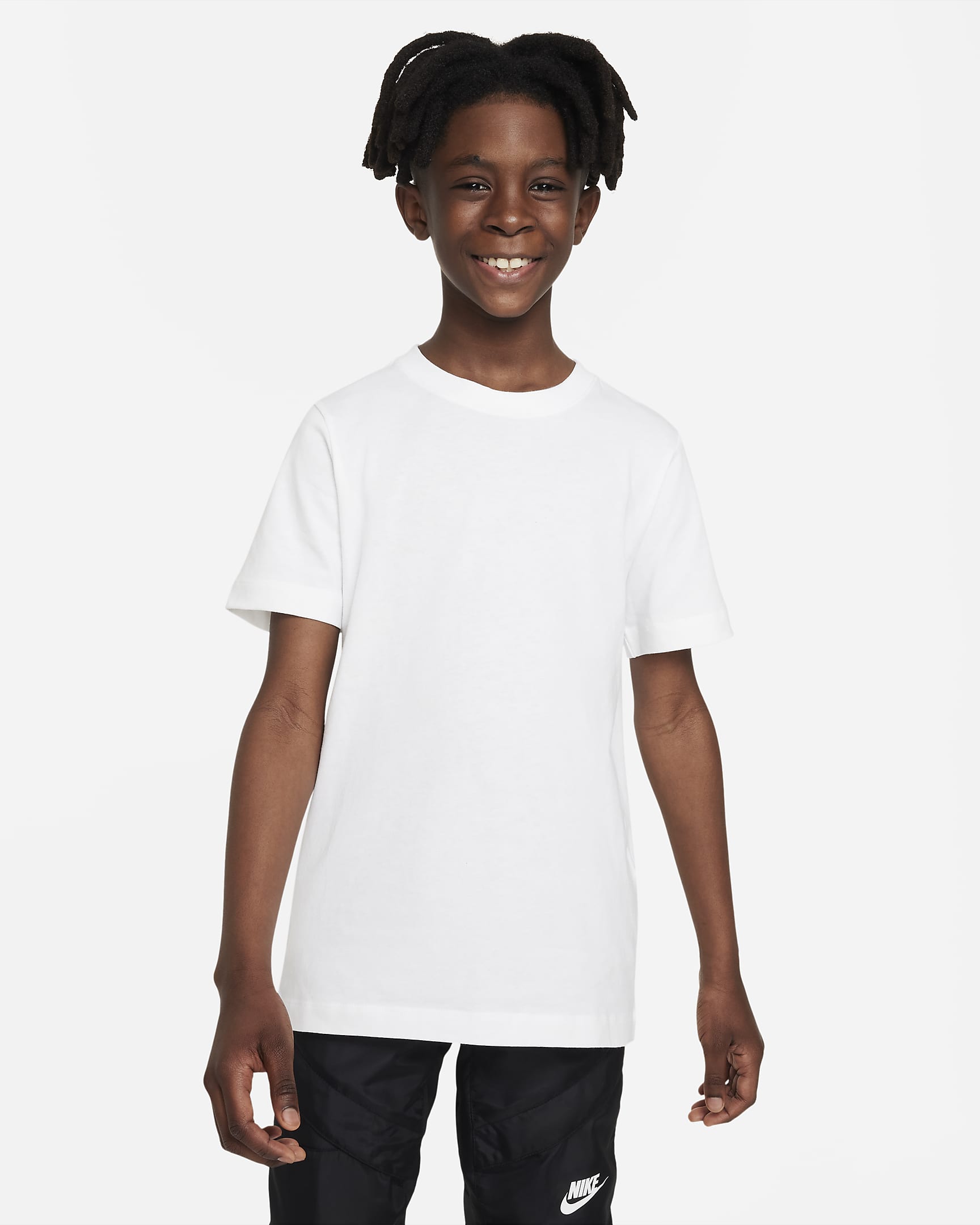 Nike By You Big Kids\' Short-Sleeve T-Shirt White