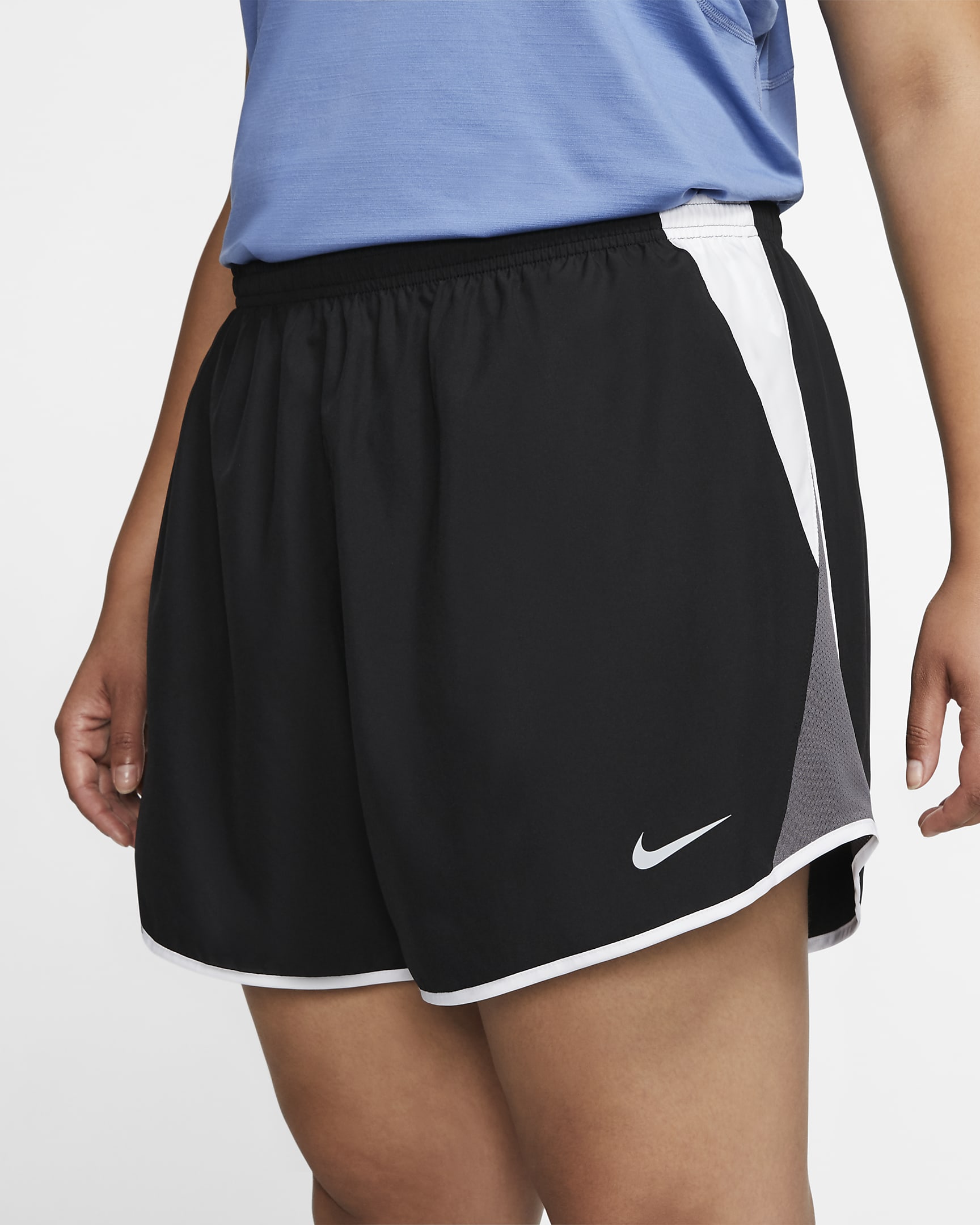 Nike Women\'s Running Shorts (Plus Size) Black/White/Dark Grey/Wolf Grey